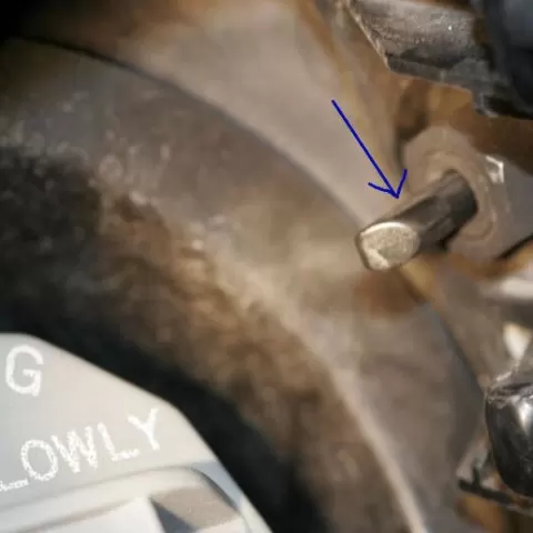 Mazda RX-7 FD fuel door latch
