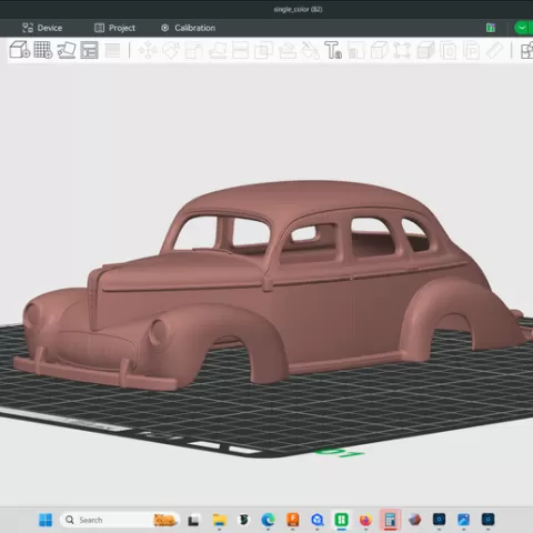 1941 Willys Americar Sedan, scale model hollow shell body, good for ,rc cars, scale builds, models, stl file