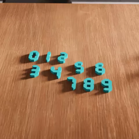 Low Poly Standing Numbers Set