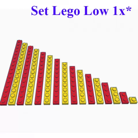 SET REGULAR LEGO LOW 1X by 3DPrintAZ