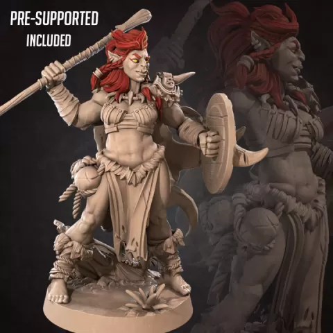 Kisha, the Amazon Half-Orc by Bite the Bullet