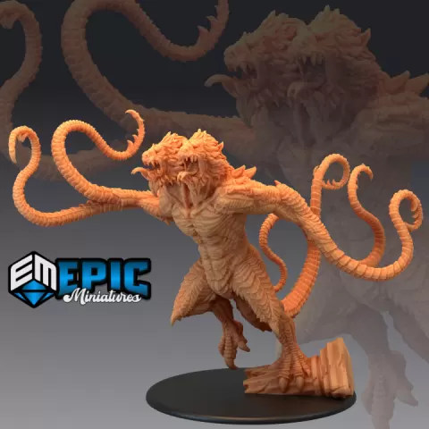Prince of Demons Attacking / Gargantuan Tentacle Beast / Lord of the Abyss / Classic Encounter by Epic-Miniatures