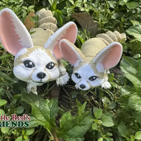 Fennec Fox, Articulated Friend, Fidget Toy, Cute Animal, 3D Printing File by Little Red's Friends