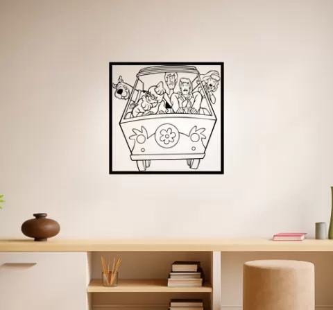 Scooby-Doo Petrifying Puzzles Wall Art Framed