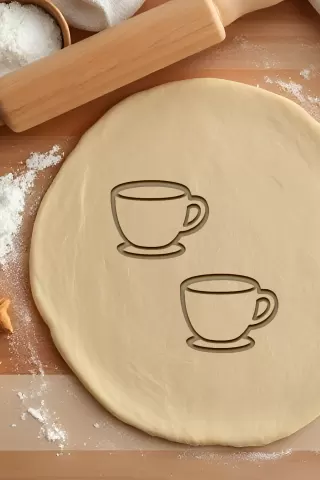 Coffee Cup Cookie Cutter, Biscuit Cutter