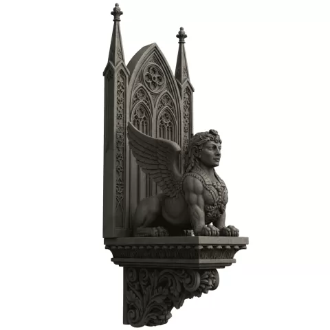 gothic winged corbel