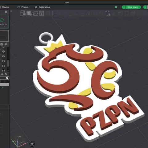 Poland Team Crest Keychain Color Printable and Renderable