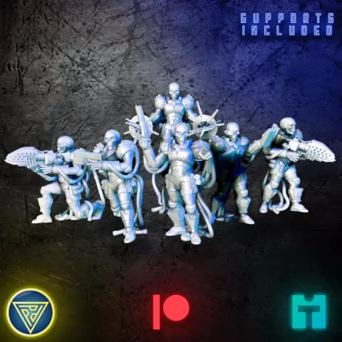 Skeleton Commandos Set by Print Paint Play