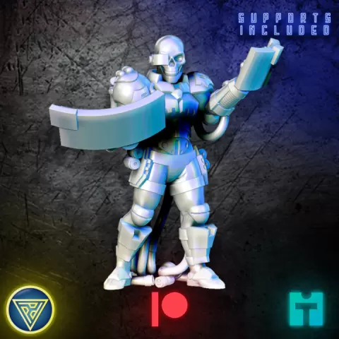 Skeleton Commandos Hacker by Print Paint Play