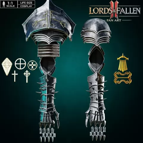 LORDS OF THE FALLEN II 2026 DARK CRUSADER ARM ARMOR COSPLAY Fan Art STL