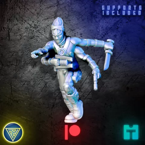 4-Armed Alien Scout by Print Paint Play