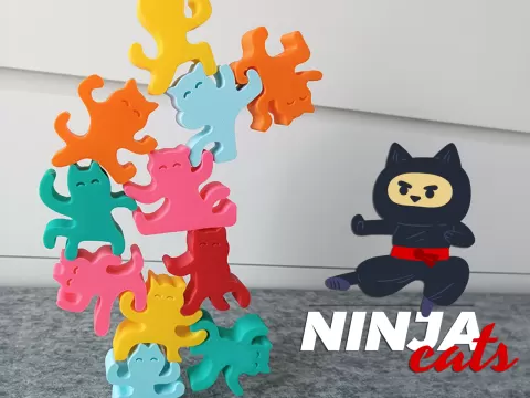 Ninja Cats Stacking Game