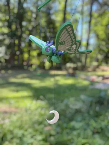Luna Moth Turtle Mobile