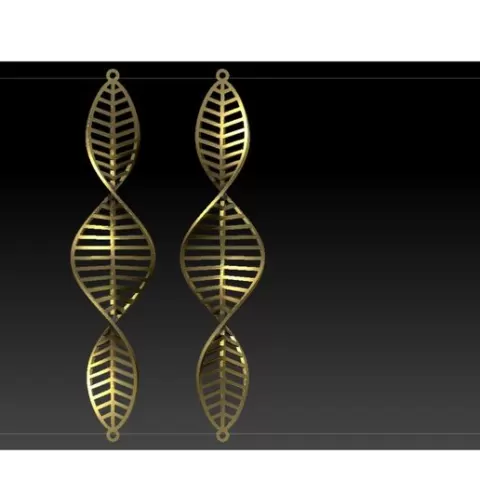 Earring LIKE a DNA 66x15mm