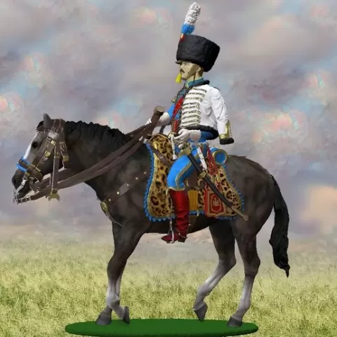 1st Empire mounted hussar.