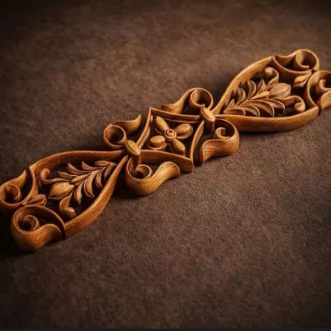 Baroque Scroll Frieze STL | Ornamental Furniture Trim for CNC