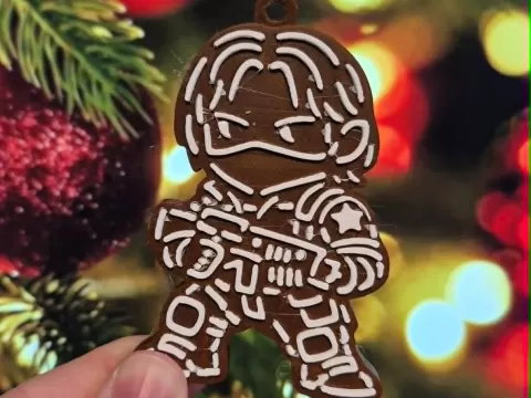 Winter Soldier Bucky Barnes Gingerbread Ornament