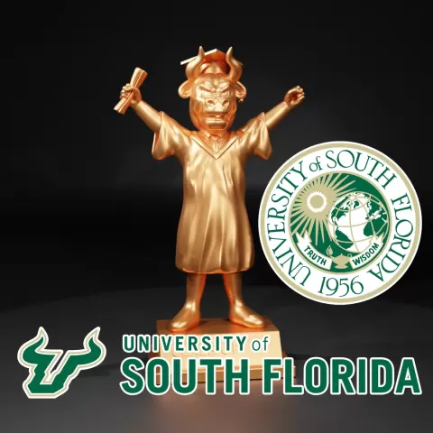 GRADUATION MASCOT UNIVERSITY OF SOUTH FLORIDA - 3D PRINT - KHUONGTAINANG