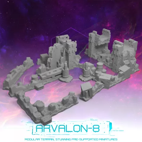 Arvalon-8 Ruins Terrain by RMPrintable