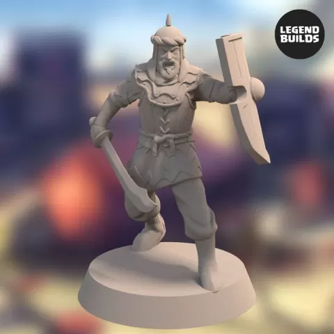 Empire of Jagrad Soldier with Sword - Pose 2 - 3D printable miniature – STL file by LegendBuilds