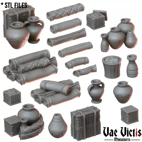 Desert props (Supportless) by Vae Victis Miniatures