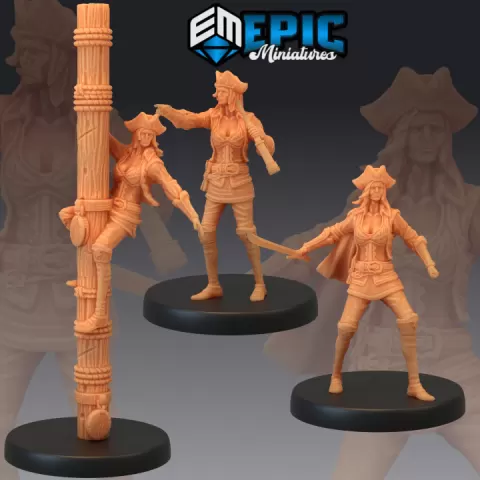 Pirate Boatswain Set / Corsair Collection Female by Epic-Miniatures
