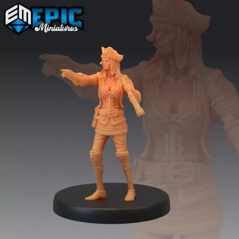 Pirate Boatswain Land Ahoy / Corsair Female Telescope by Epic-Miniatures