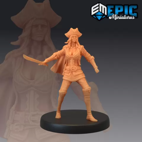 Pirate Boatswain Sword Battle / Corsair Female by Epic-Miniatures