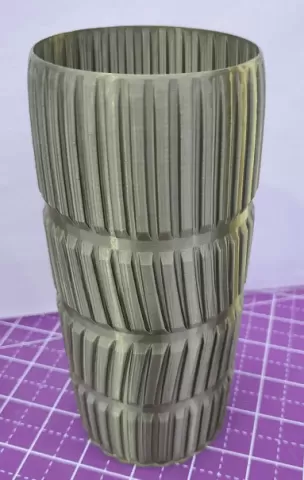 Tire tread vase