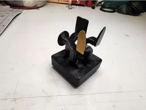 Gridfinity Microlux chisel tip and sander head storage modules