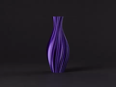 Elegant Vase with Spiraled Design (vase mode)