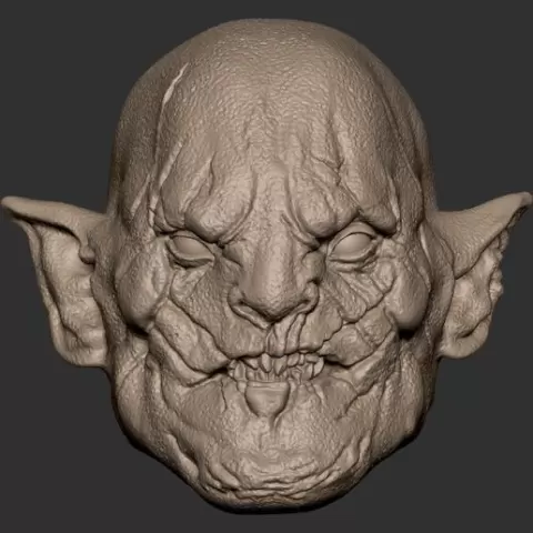 Orc action figure head