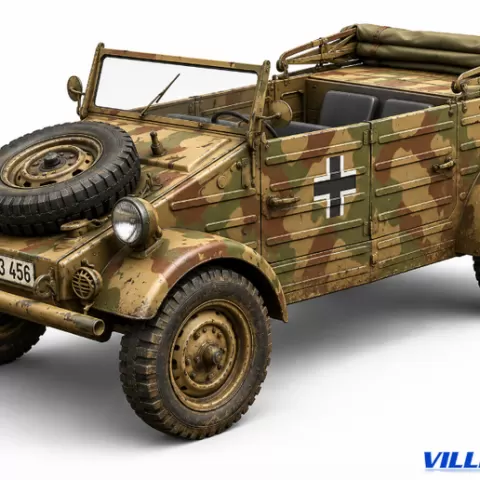 VW Typ 82 Kübelwagen - The Wehrmacht Off-Road Vehicle - High Definition STL Model