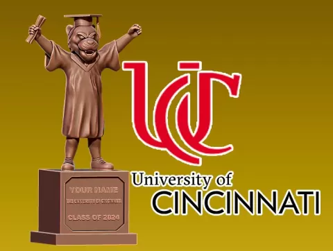 GRADUATION MASCOT UNIVERSITY OF CINCINNATI - 3D PRINT - KHUONGTAINANG