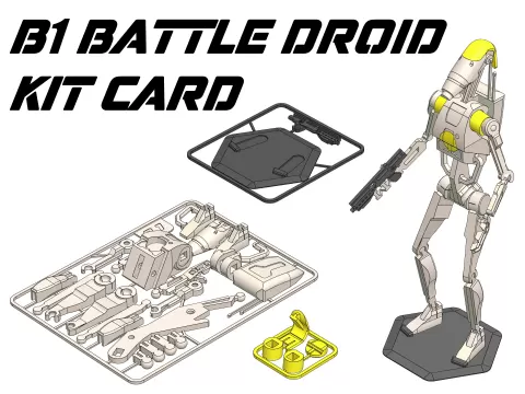 Star Wars B1 Battle Droid 2.0 Kit Card
