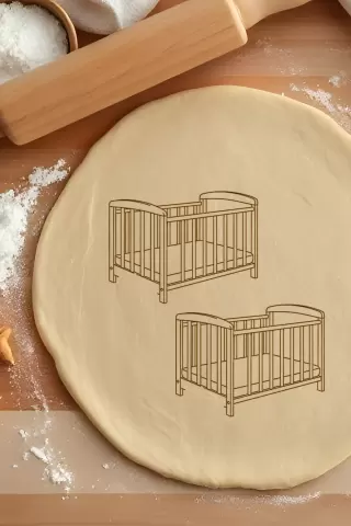 Cradle Cookie Cutter, Biscuit Cutter