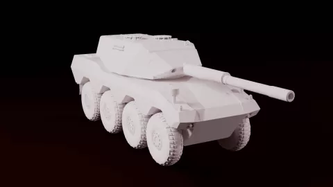 Radkampfwagen 90 German 8x8 Wheeled Light Tank Military War Thunder Turret Toy Prop Replica Model Co