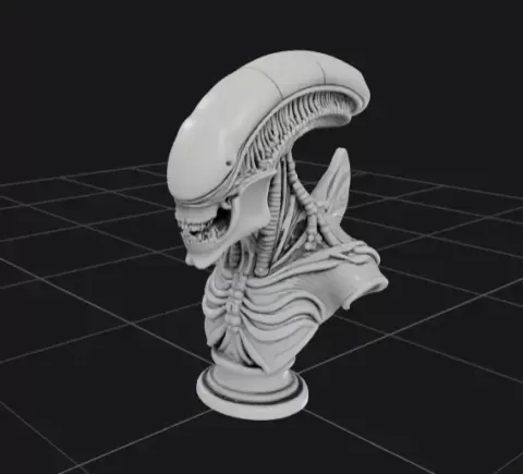 Xenomorph Bust.glb