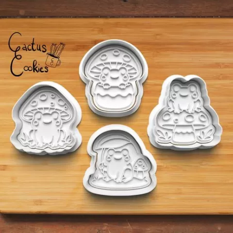 Frog Mushroom Cookie Cutter set 1160