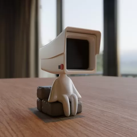 CCTV-MAN MINI FIGURE SITTING Easy Print