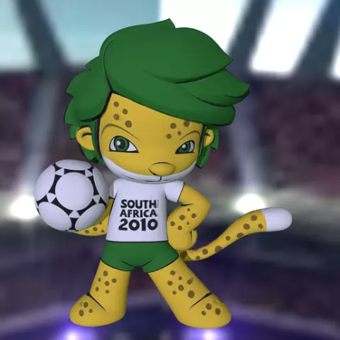ZAKUMI - South Africa 2010 World Cup Mascot - High Detail 3D Figure