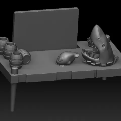 Shark Attack Small Desktop Organizer by Jonnathan Nossa