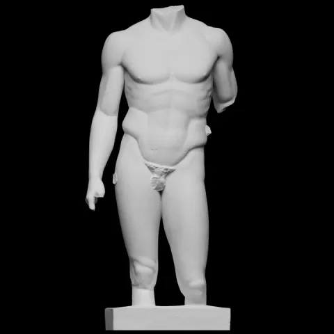 Torso of a nude young man, Spear-bearer or Doryphoros, The Pourtales Torso by SMK - Statens Museum for Kunst