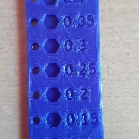 Nut and bolt tolerance test piece by J
