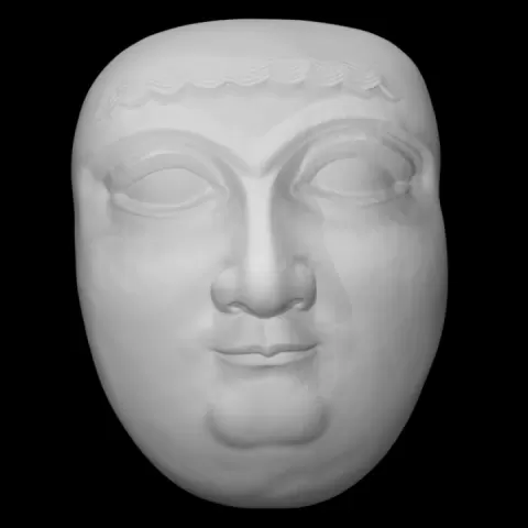 Face from a colossal sphinx by Scan The World
