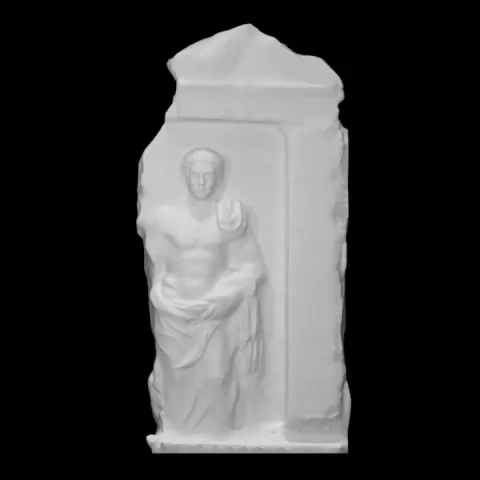 Funerary stele of a youth from Salamina by Scan The World
