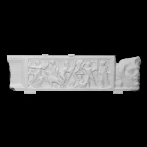Sarcophagus cover with depiction of a Dionysiac thyasus by Scan The World