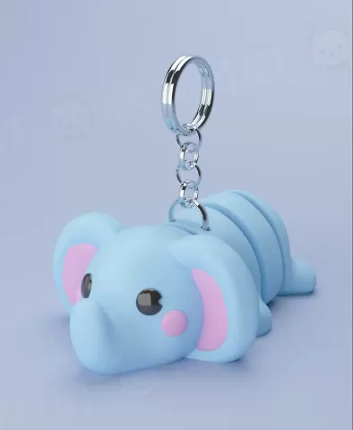 Flexi Elephant Keychain