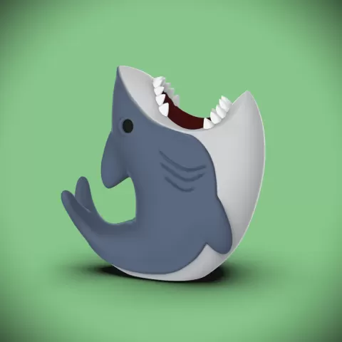 Shark Desk Org/ Trash Can (+Bambu 3mf)