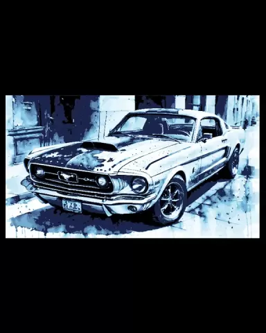 Artful Creation - Beauty Shot of a Classic Ford Mustang - Car Collection Model